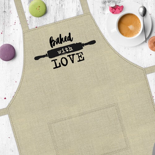 Фартук с надписью "Baked with love" 75х51 см (FRT_19N015) Фартук с надписью "Baked with love" 75х51 см (FRT_19N015)