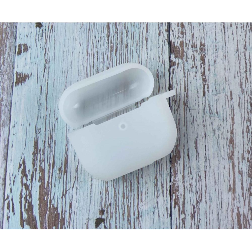 Силіконовий чохол з карабіном для навушників AirPods 3 Прозоро-білий