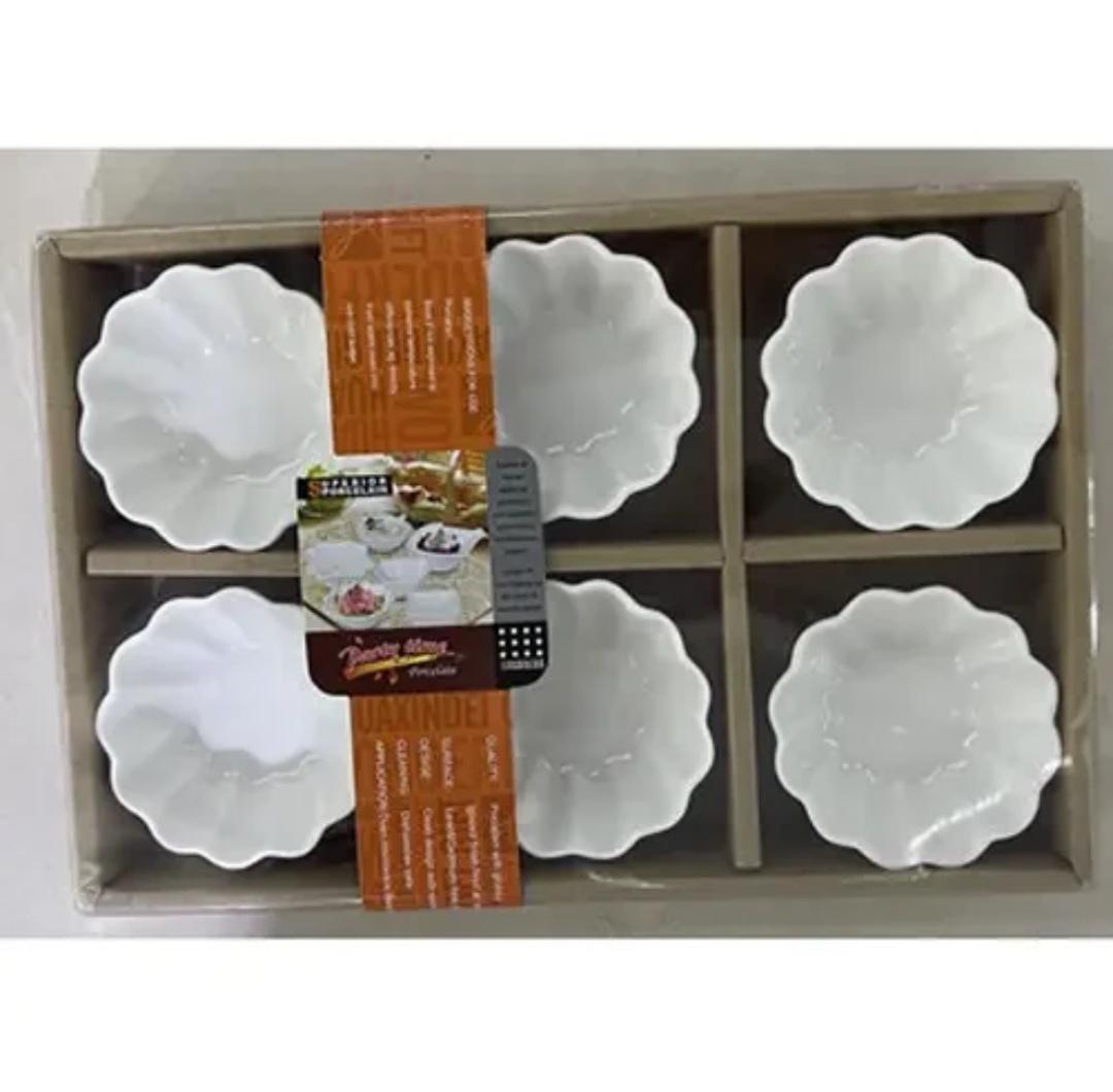 Набор фарфоровых соусниц Stenson 6 шт. (7265) - фото 2