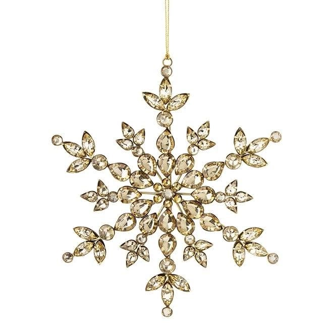 Підвіска новорічна металева Сніжинка 20,5 см (34348)