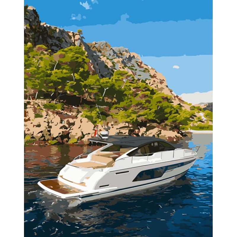 Картина по номерам Strateg Премиум Прогулка на катере 40x50 см (GS907)