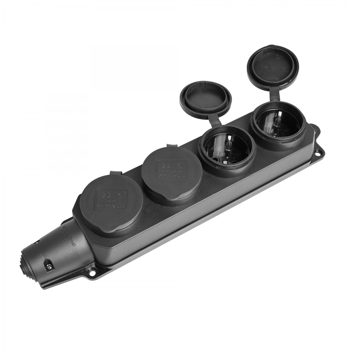 Колодка подовжувача TITANUM STANDARD із заземленням 4 гнізда Чорний (ТF-B416IP-B) Колодка подовжувача TITANUM STANDARD із заземленням 4 гнізда Чорний (ТF-B416IP-B)