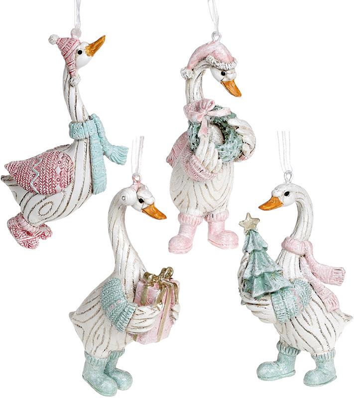Набор фигурок Гуся Рождественская 5,5х3,5х11,5 см