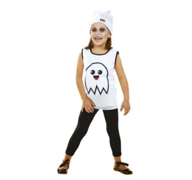 Костюм для Хэллоуина для девочки Призрак 2-4 года Черно-белый (150600)