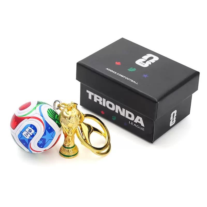 Комплект футбольных брелков Trionda 2026 кубок и мяч чемпионата мира (3041285189) Комплект футбольных брелков Trionda 2026 кубок и мяч чемпионата мира (3041285189)
