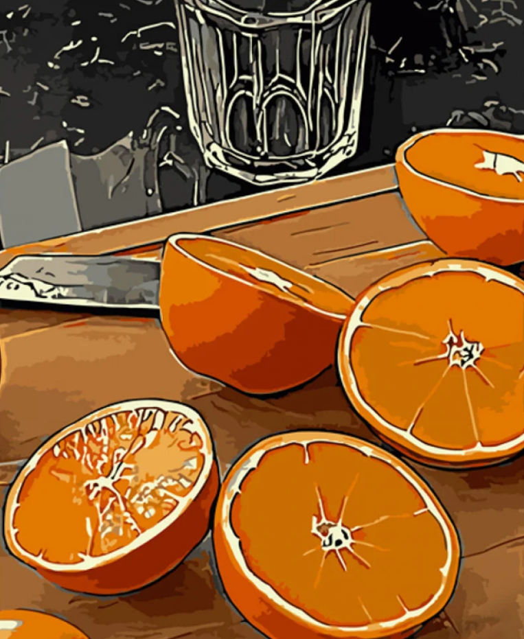 Картина по номерам Strateg Апельсины 40x50 см (GS856)