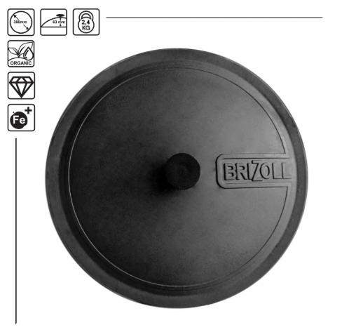 Кришка чавунна з ручкою Brizoll 360 мм - фото 4