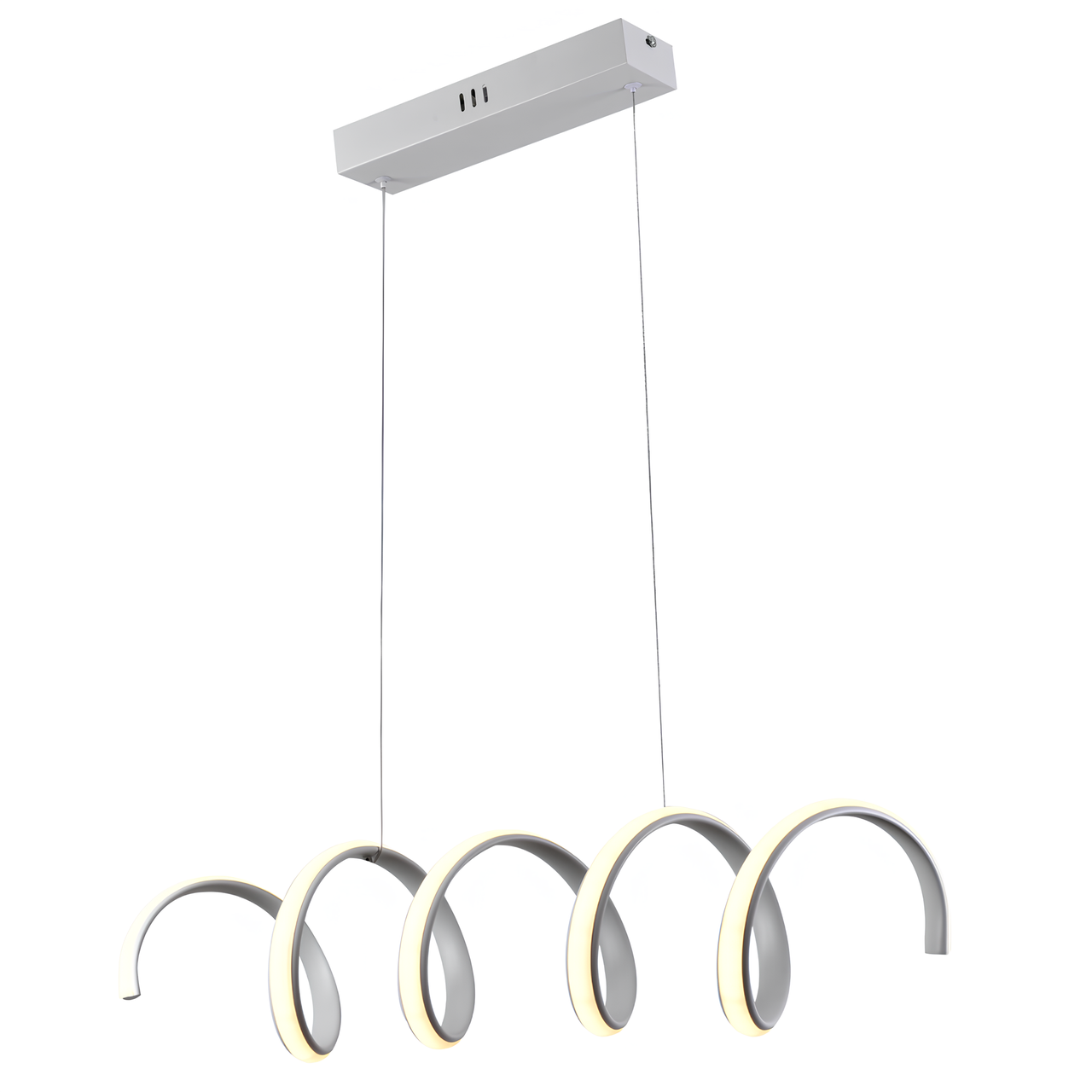 Люстра светодиодная Sirius со спиральным плафоном 52W 3000-6500К Белый (LCD3055 WT)