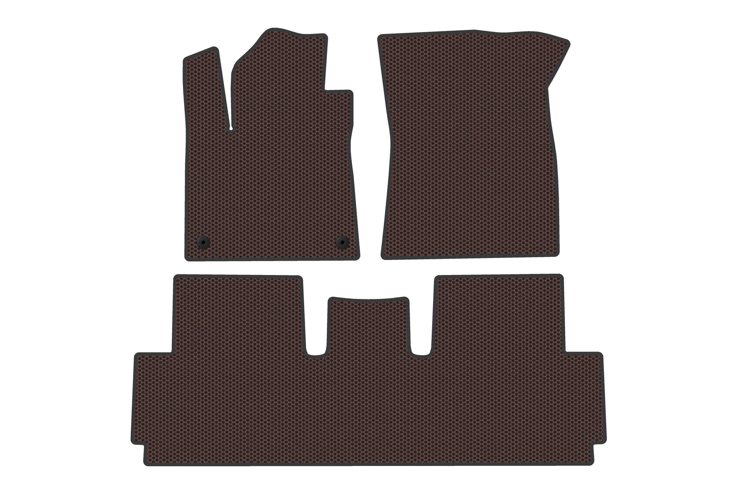 Коврики резиновые Digital Designs Carsuit 2 ряда для Citroen C-4 Picasso 2013-2022 г. Коричневый (185322)