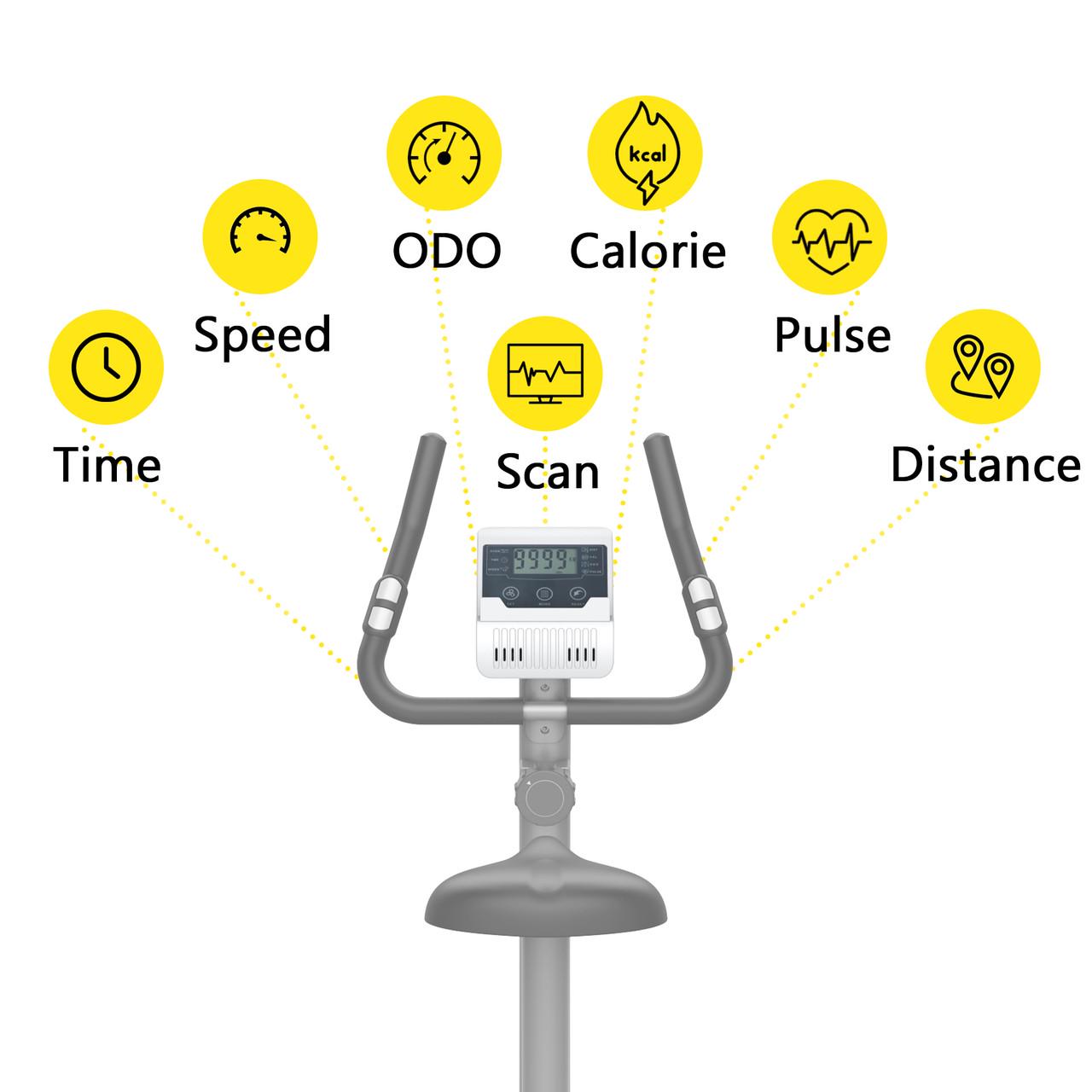 Велотренажер магнитный Cornix Hanna White/Grey (2670212071) - фото 10 Велотренажер магнитный Cornix Hanna White/Grey (2670212071) - фото 10