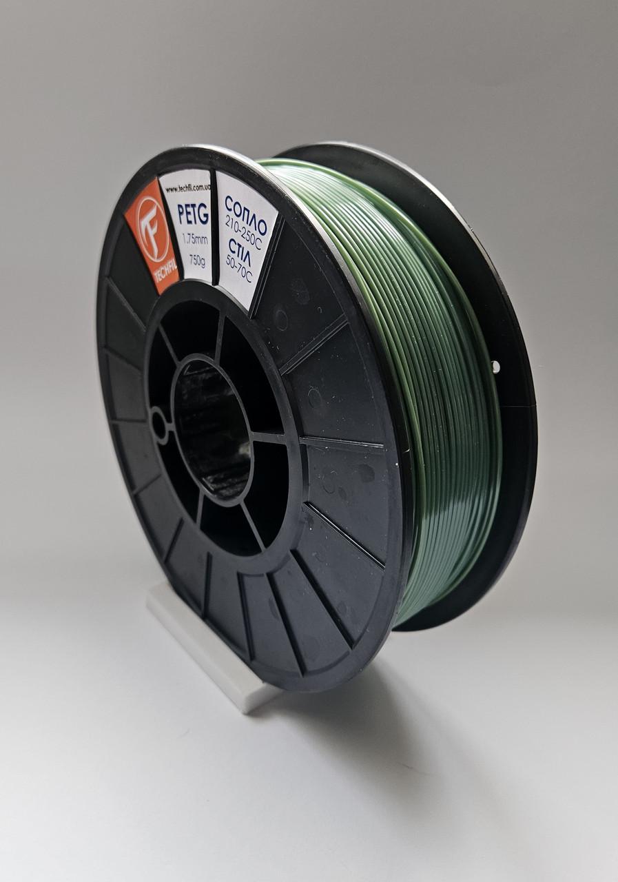 Нить для 3D печати PETG Techfil марка 074 1,75 мм Зеленый