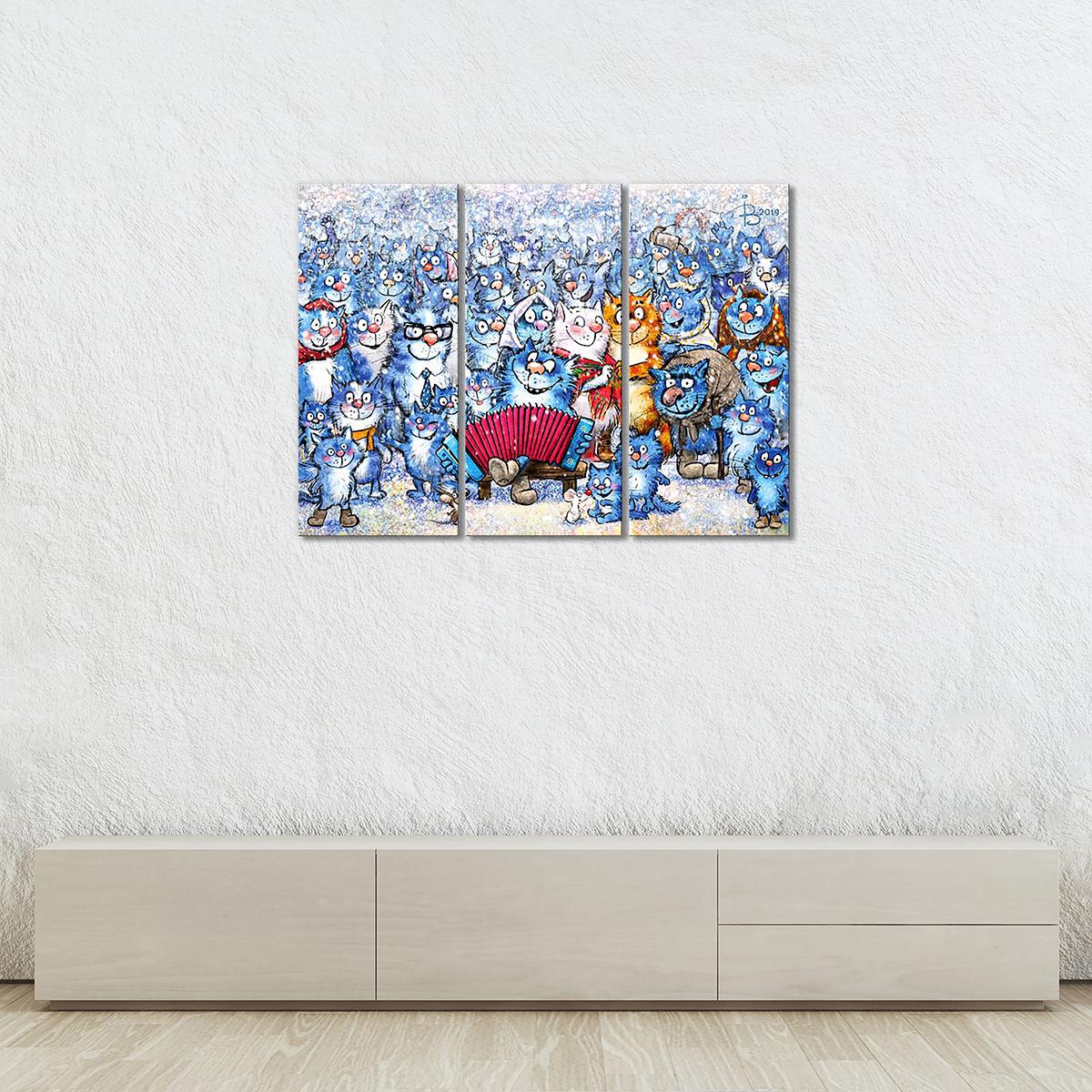 Модульна картина Все разом 3 модуля загальний розмір 70x105 см (_rinaz_2019194645)