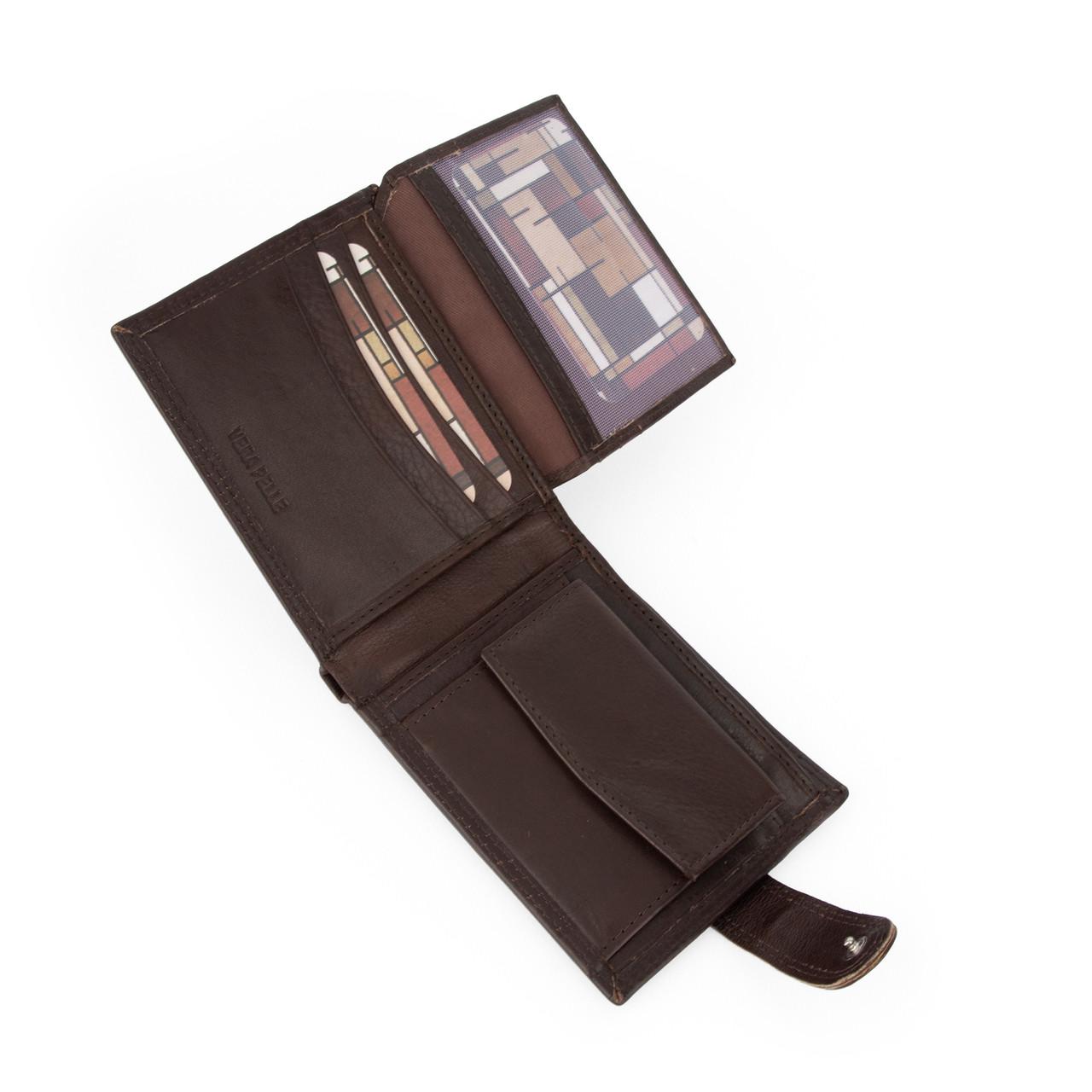 Портмоне мужское кожаное SU822 Virginia Conti на кнопке Коричневый (2773031243) - фото 4 Портмоне мужское кожаное SU822 Virginia Conti на кнопке Коричневый (2773031243) - фото 4