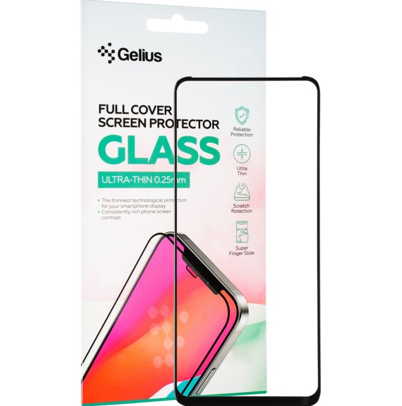 Захисне скло Gelius Full Cover Ultra-Thin 0.25mm для Motorola G13/G23/G53 Black