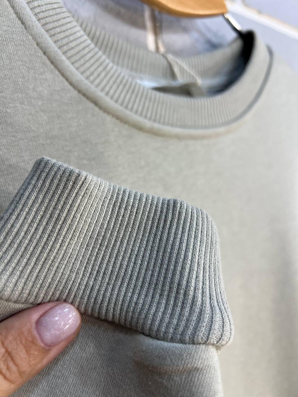 Свитшот женский PEPPER MINT 24-14 базовый простой удлиненный оверсайз M Темно-бежевый (944) - фото 5