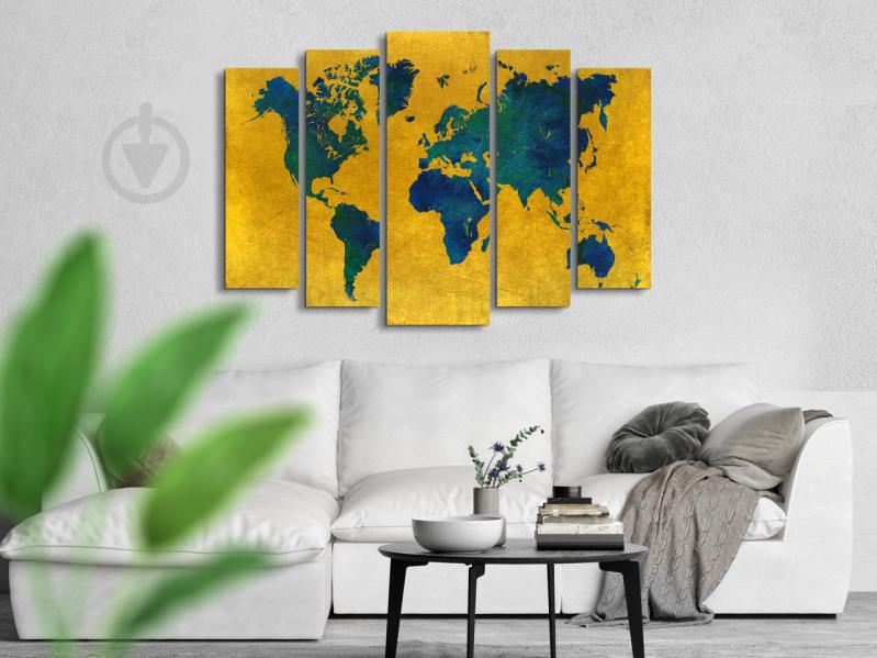 Модульна картина Poster-land Карта світу Art-331_5 ( 80х118см )