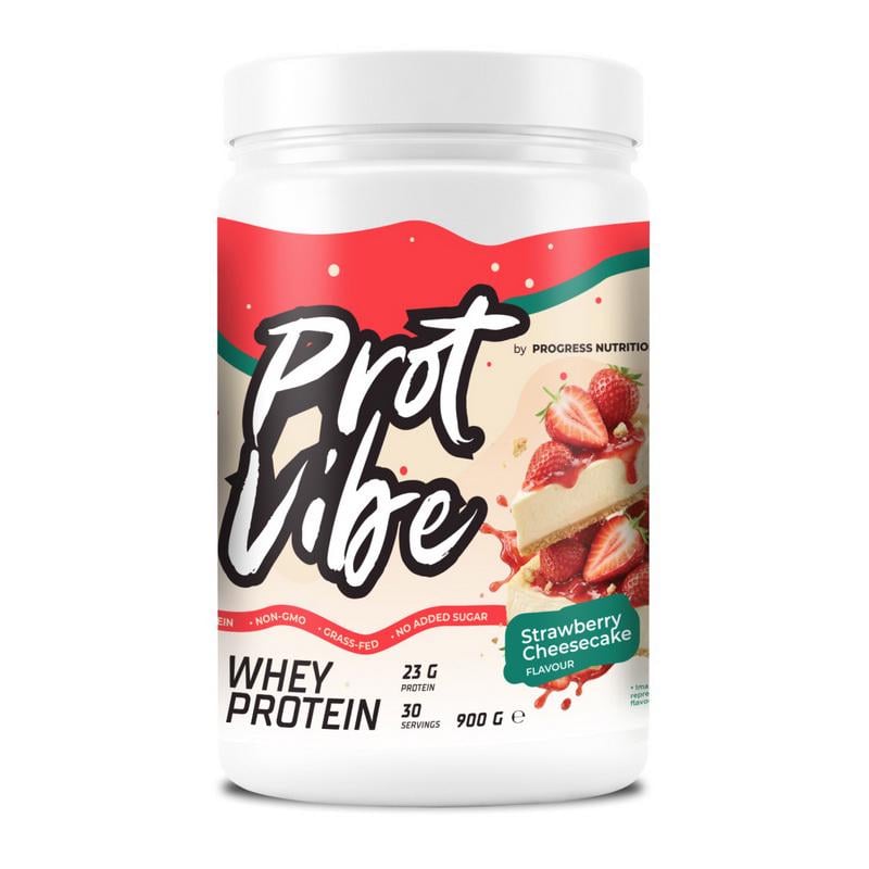 Протеїн Progress Nutrition Prot Vibe Whey Protein 900 г Полуничний Чізкейк Протеїн Progress Nutrition Prot Vibe Whey Protein 900 г Полуничний Чізкейк