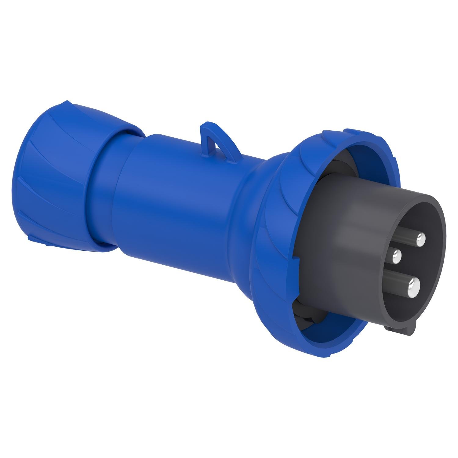 Силовая вилка Schneider Electric Mureva 2P+E 16А 250 В переносная IP67 Синий (PKE16M723)