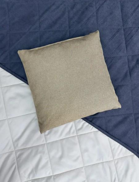 Подушка декоративная на кровать/диван Decorator Sawana 40х40х11 Бежевый (84-054)