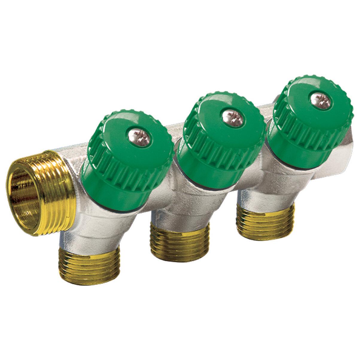 Колектор вентильний COMISA ЗВ 88.20.075 1х1/2/3" Green (TK-CL062300302N)