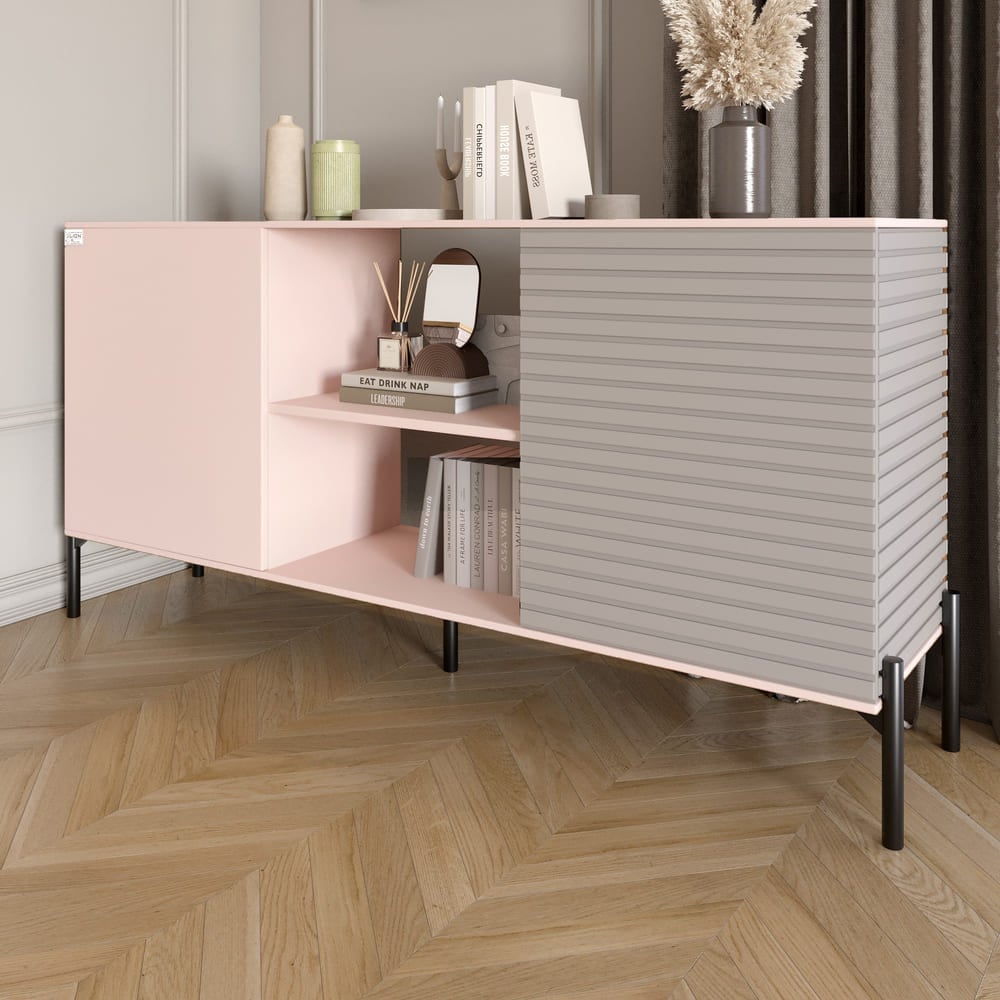 Комод Lion Грей 154x38x76,5 см Розовый/Кашемир (LION-042873)