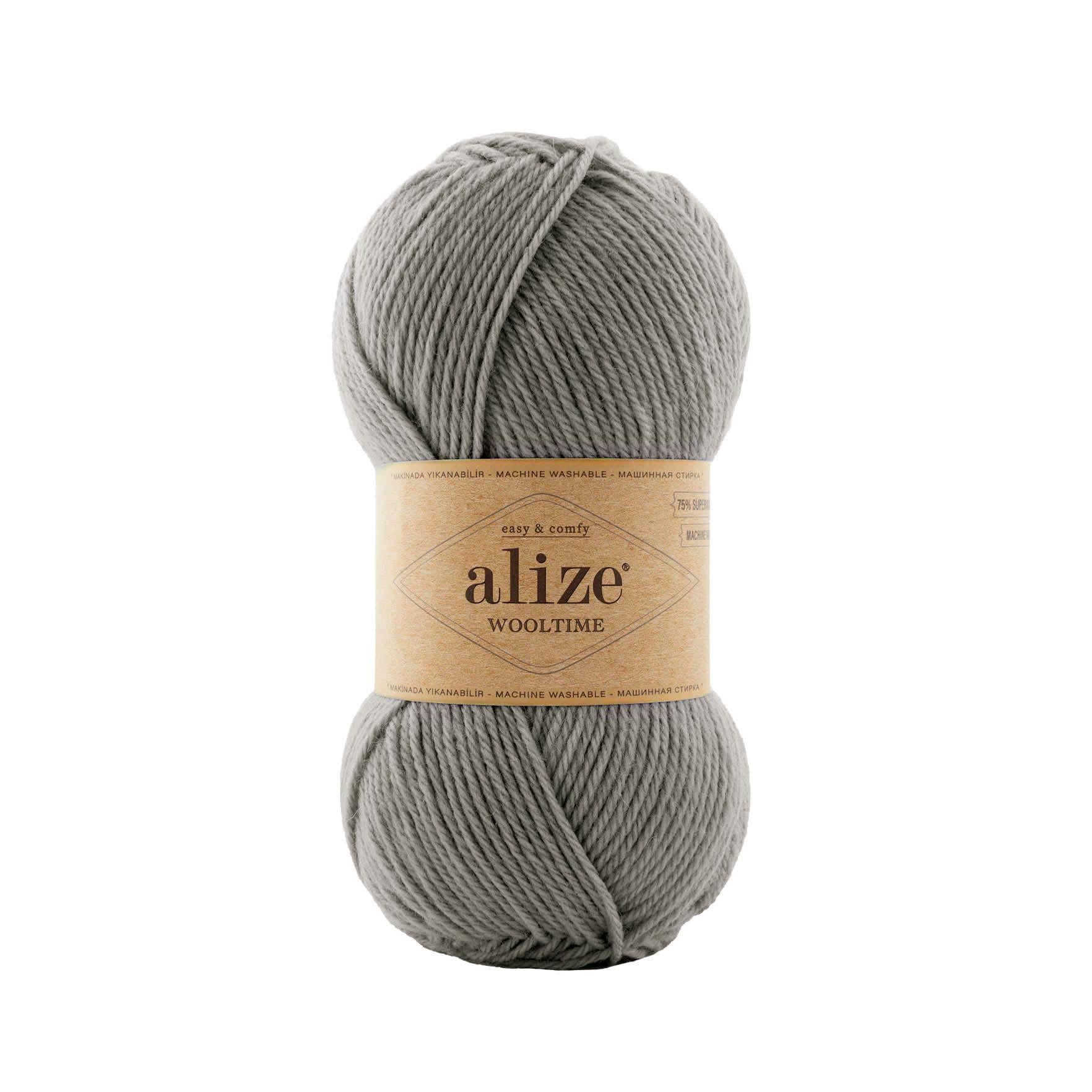 Пряжа Alize Wooltime 283 Серый (7015)