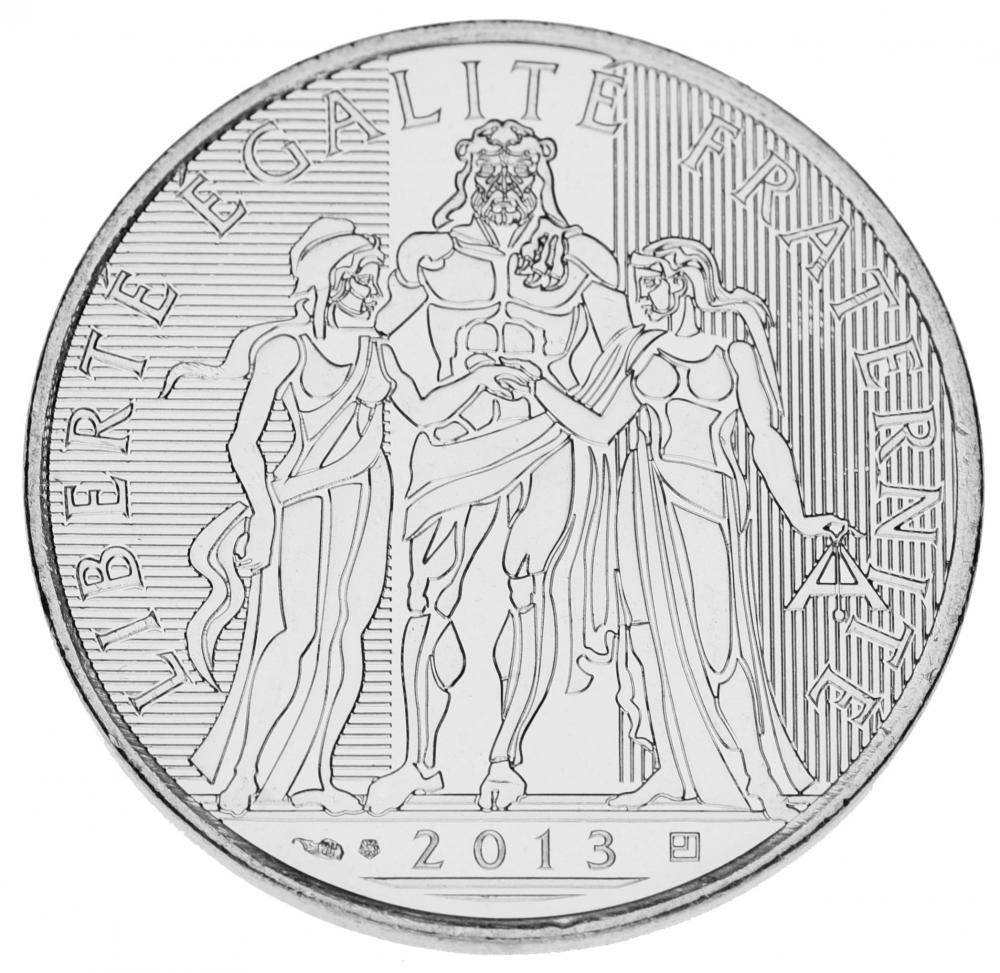 Коллекционная монета Франция 10 евро 2013 «Геркулес» Серебро UNC KM 2073 (М03037)