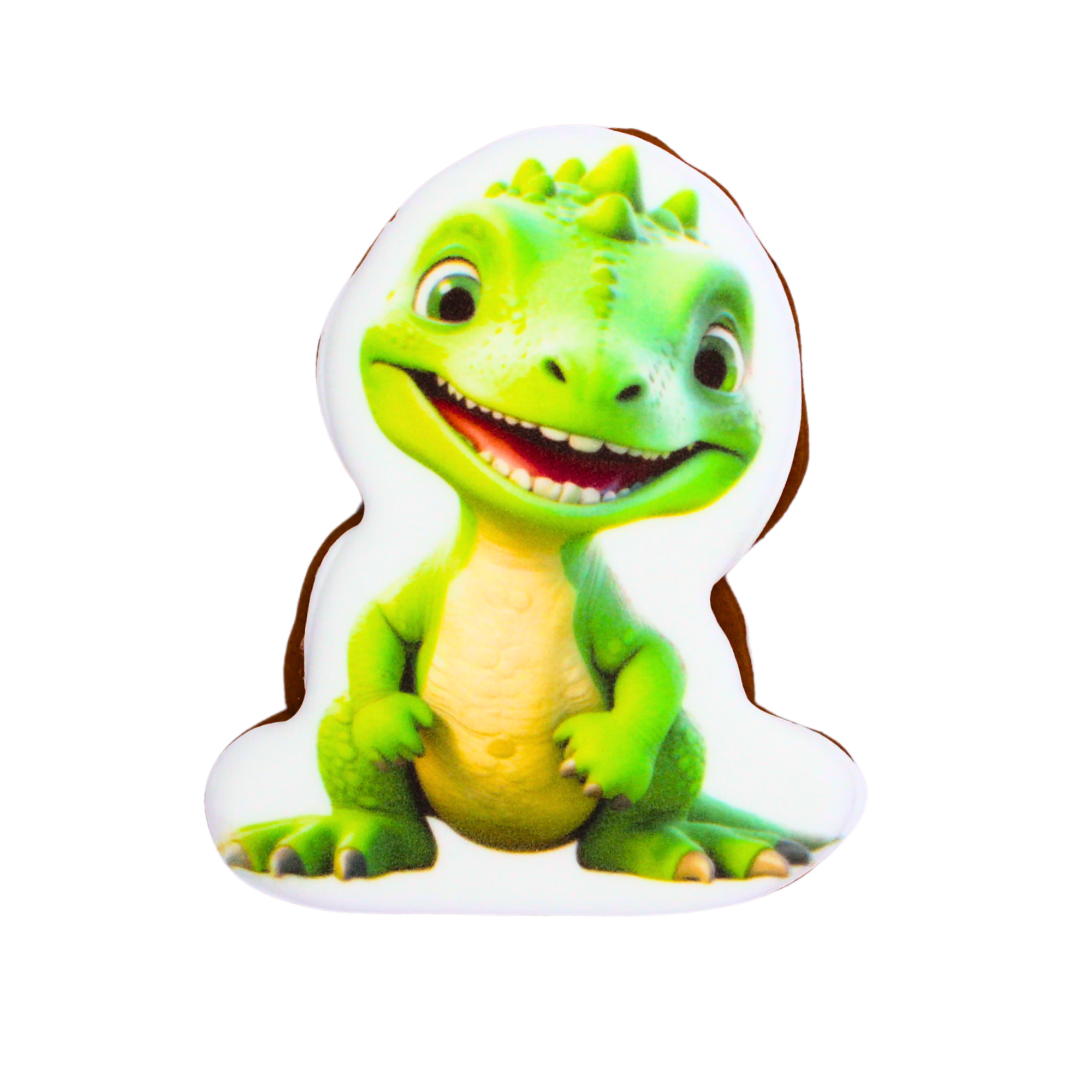 Пряник с принтом Крафт Печиво Динозавр зеленый 45 г