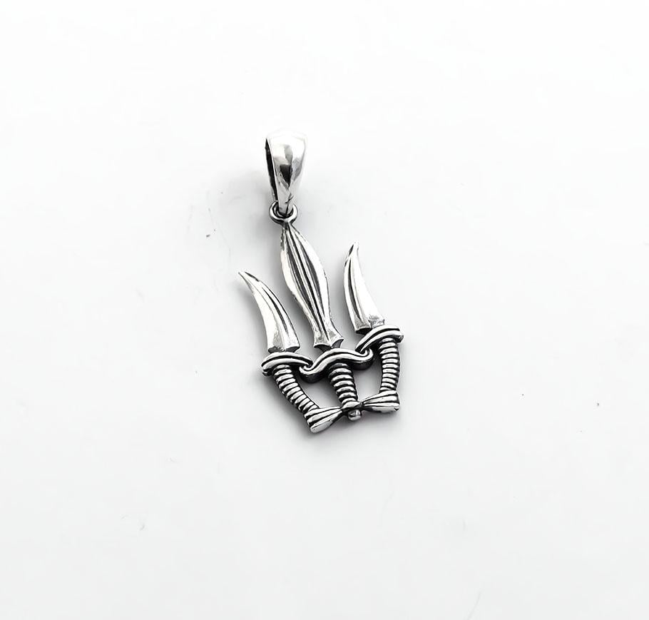 Кулон Maxi Silver 6796 Герб Украины с мечами (86796)