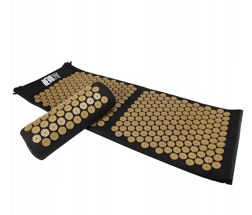 Масажний акупунктурний килимок з подушкою AKUMATA SHARK від болю в спині Gold (id_1197) - фото 2