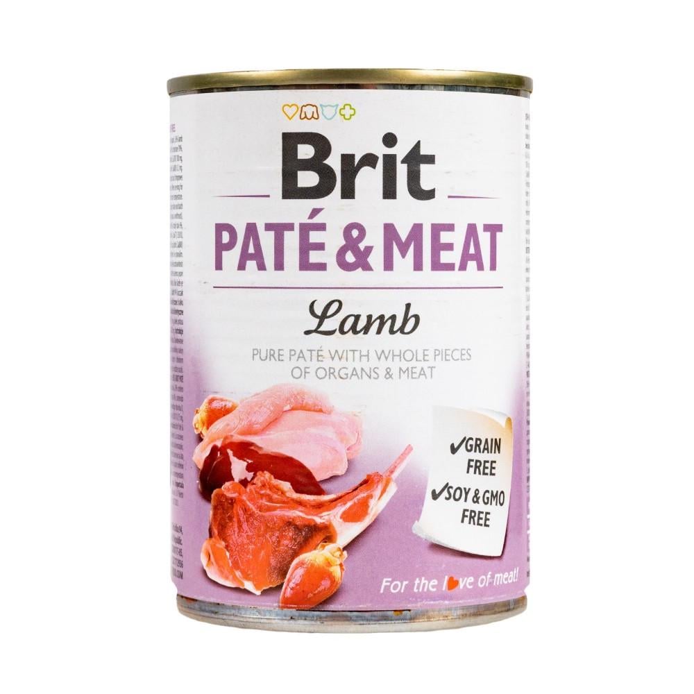 Корм влажный Brit CARE Pate and Meat для взрослых собак с ягненком 400 г (8595602557431)