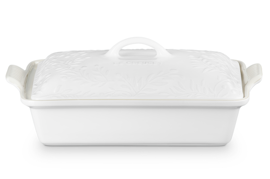 Форма для запекания Le Creuset Olive Branch с крышкой 33 см Белый (61002404310150)