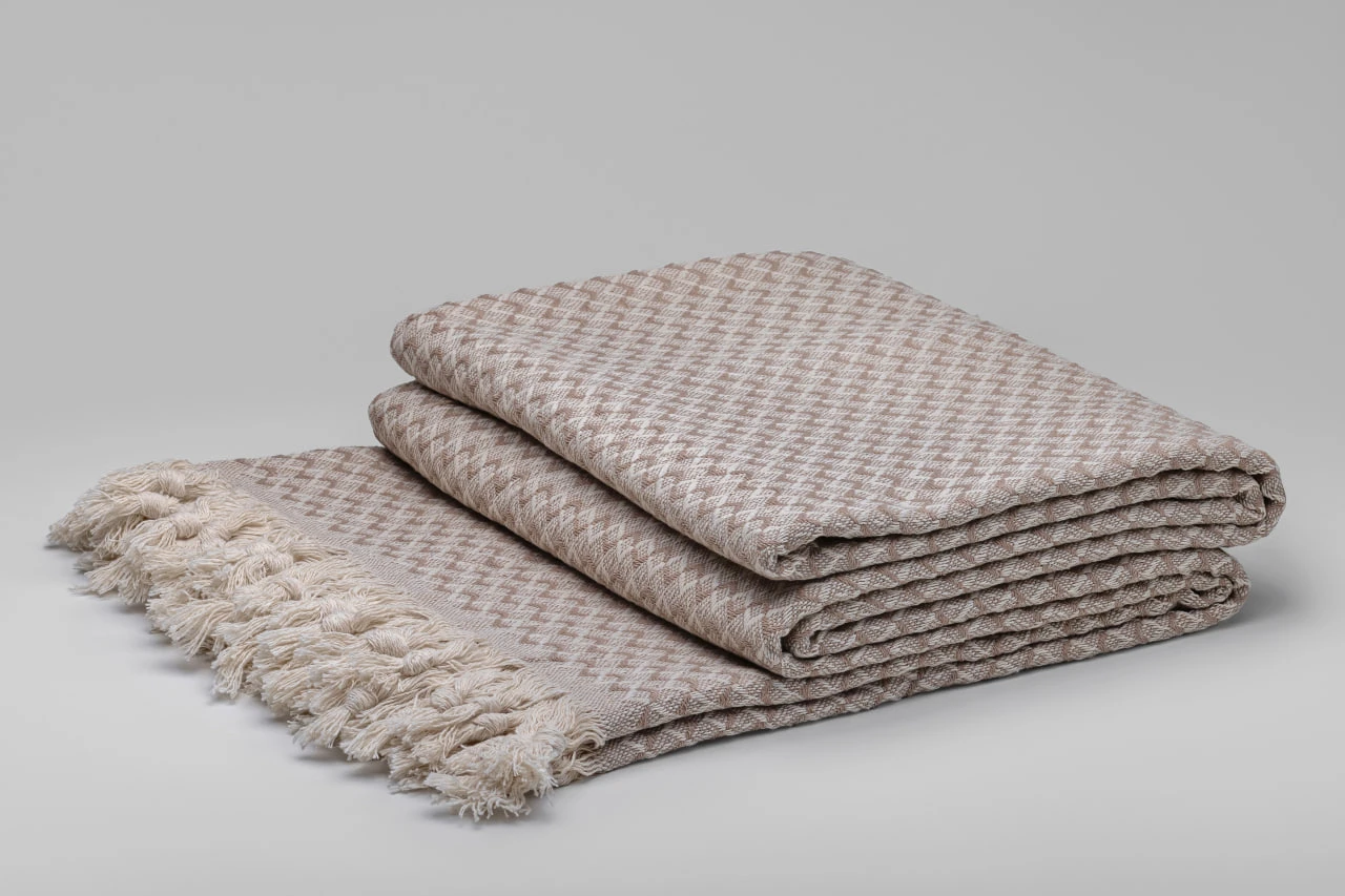 Плед HYGG Muar евро 200х230 см Кремовый (313565) - фото 2 Плед HYGG Muar евро 200х230 см Кремовый (313565) - фото 2