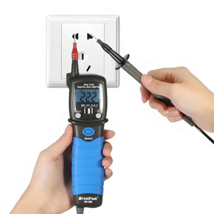 Мультиметр-тестер напруги цифровий HoldPeak HP-38B 2000 відліків 7В-690 В AC/DC 20МОм IP64 - фото 8