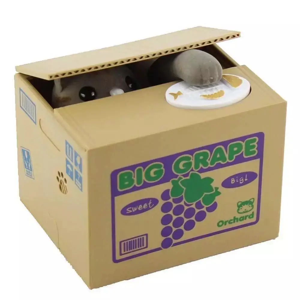 Копилка-сейф детская UKC 8805 Кошка воришка монет Big Grape - фото 4