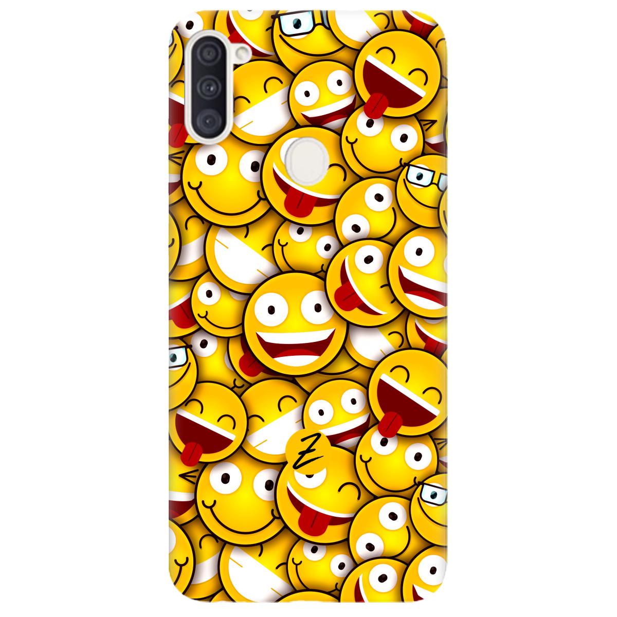 Силиконовый чехол Zorrov для Samsung Galaxy A11 - Smilies (14140040169100003)