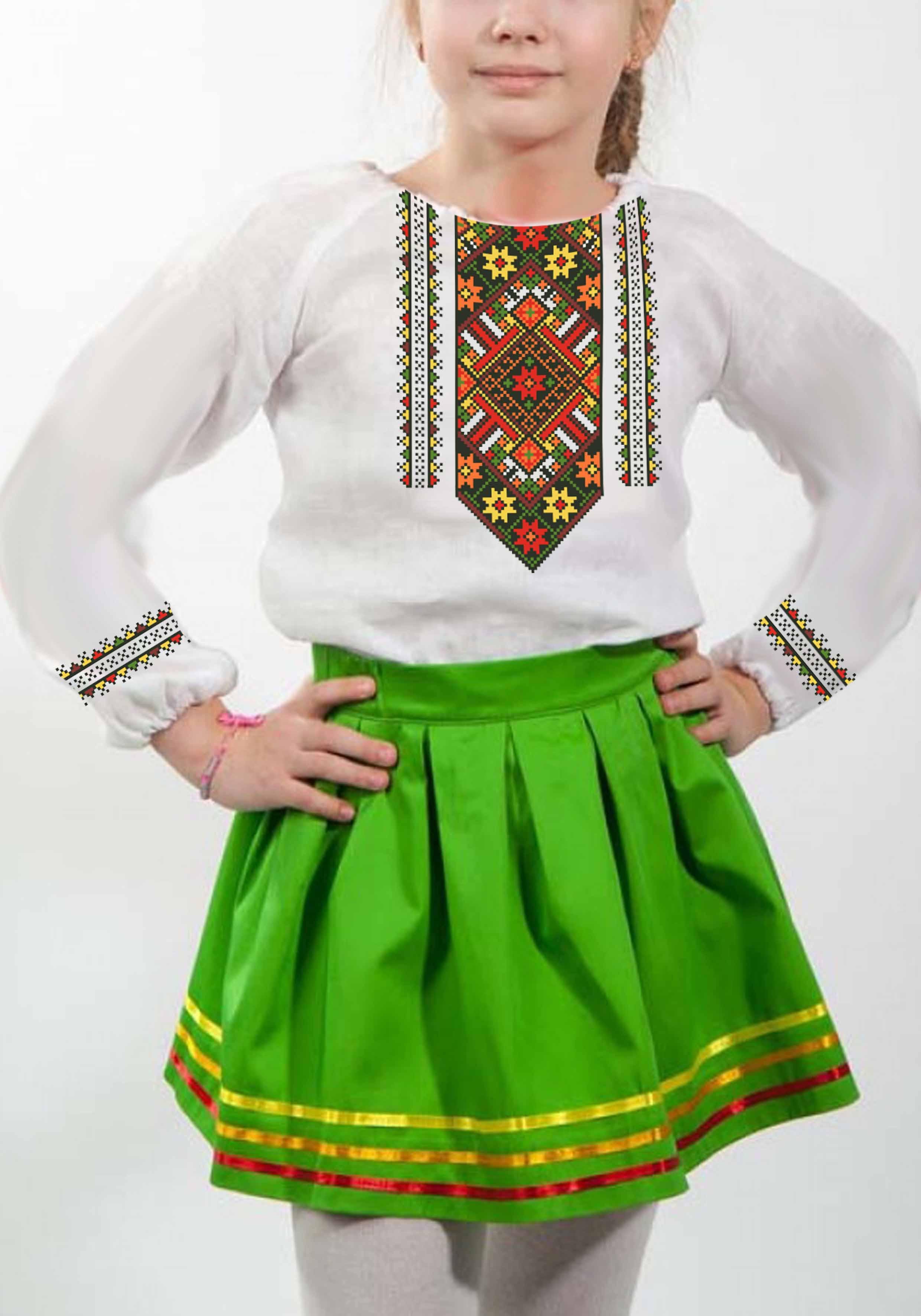 Заготовка для вышивки нитками/бисером для девочки домотканое полотно (СДД-81)