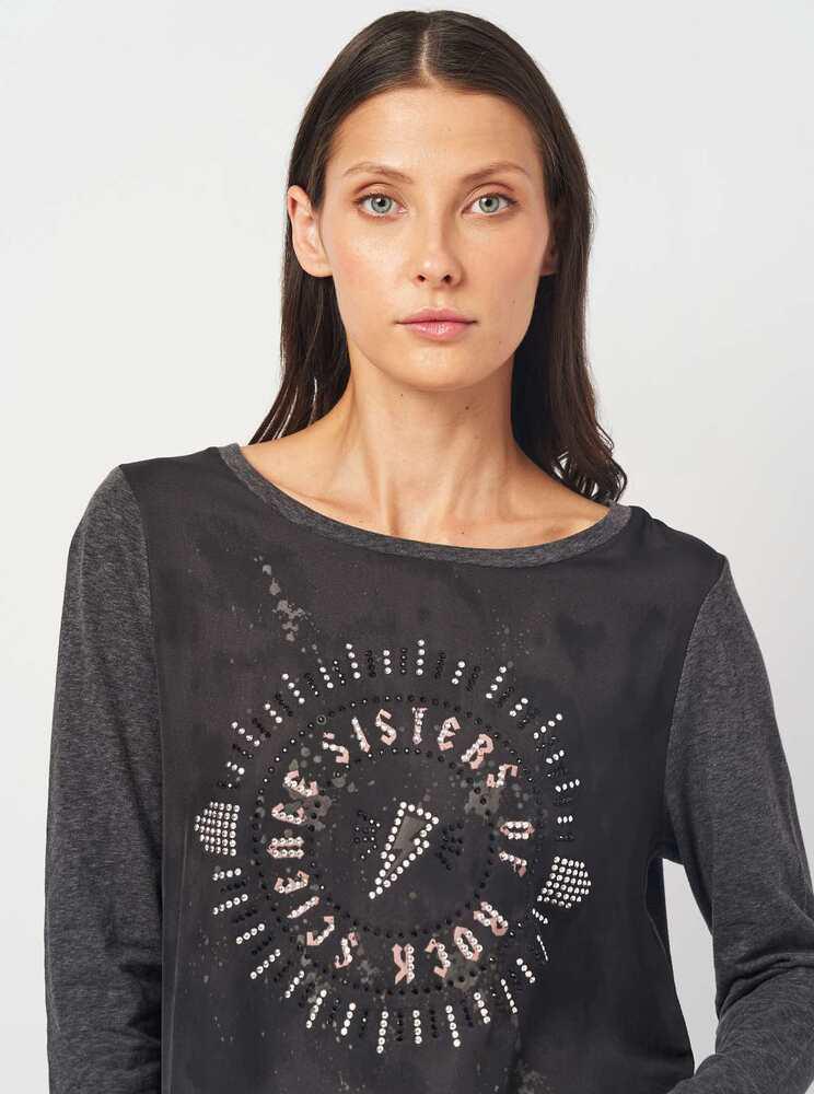 Футболка Q.Silver 41.711.31.2918x18 довгий рукав жіноча XS Чорно-сірий (166289-1) - фото 3 Футболка Q.Silver 41.711.31.2918x18 довгий рукав жіноча XS Чорно-сірий (166289-1) - фото 3