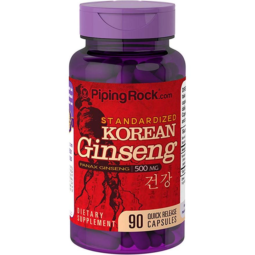 Комплекс для профилактики нервной системы Piping Rock Korean Ginseng (Panax Ginseng) 500 mg 90 Caps