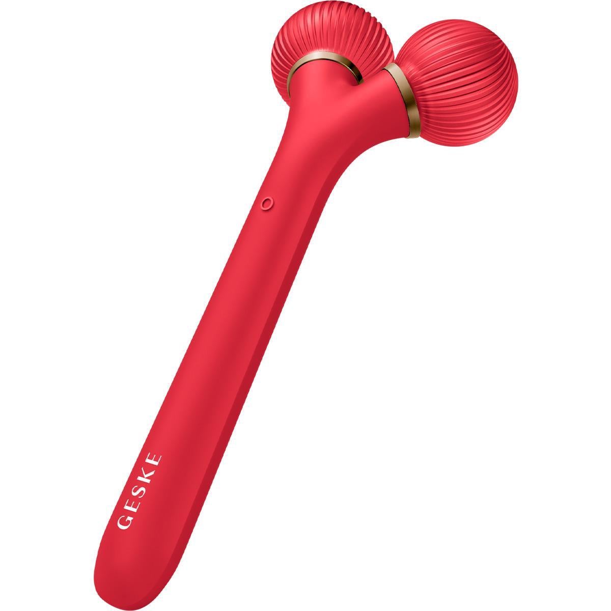 Ролик электронный для лица GESKE Sonic Facial Roller 4в1 ультразвуковой Red (HB0235)