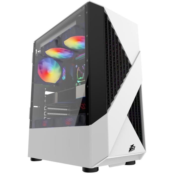 Корпус для ПК 1stPlayer F3-A-WH-4F1-PS-600FK-EU Midi-Tower 600W ATX/MicroATX RGB White