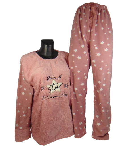 Пижама женская флис/махра Muka 10400 4XL Пудровий (1695672569)