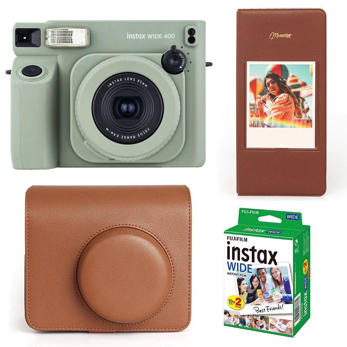 Набор камера Fujifilm Instax Wide 400 фотобумага 20 шт./чехол/фотоальбом на 64 фото Коричневый (2619378188)
