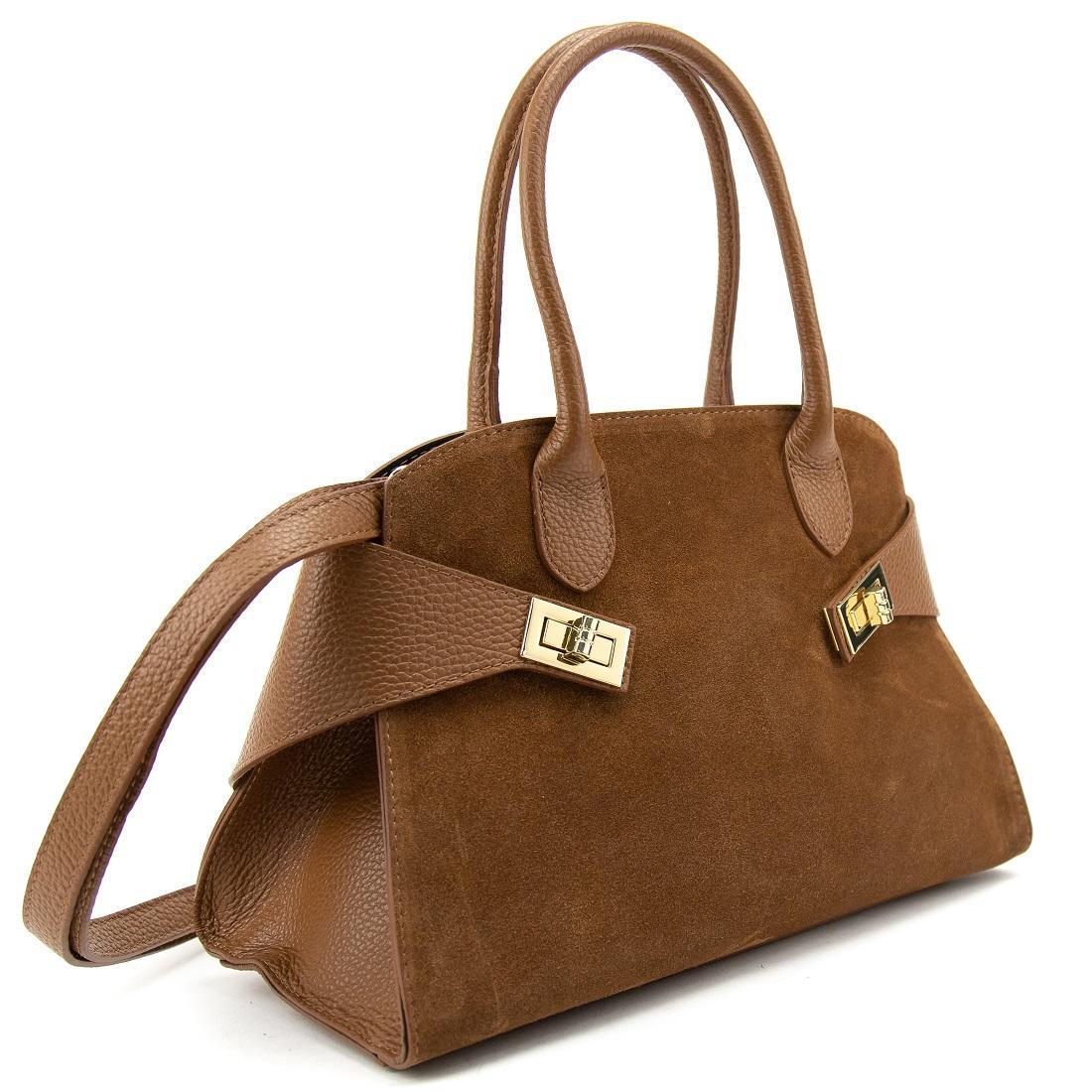 Сумка женская классическая замшевая Firenze Italy F-IT-7688-1C-S Рыжий (2768688794)