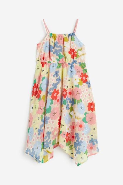 Платье H&M с цветами 110 см Молочный (1026483)