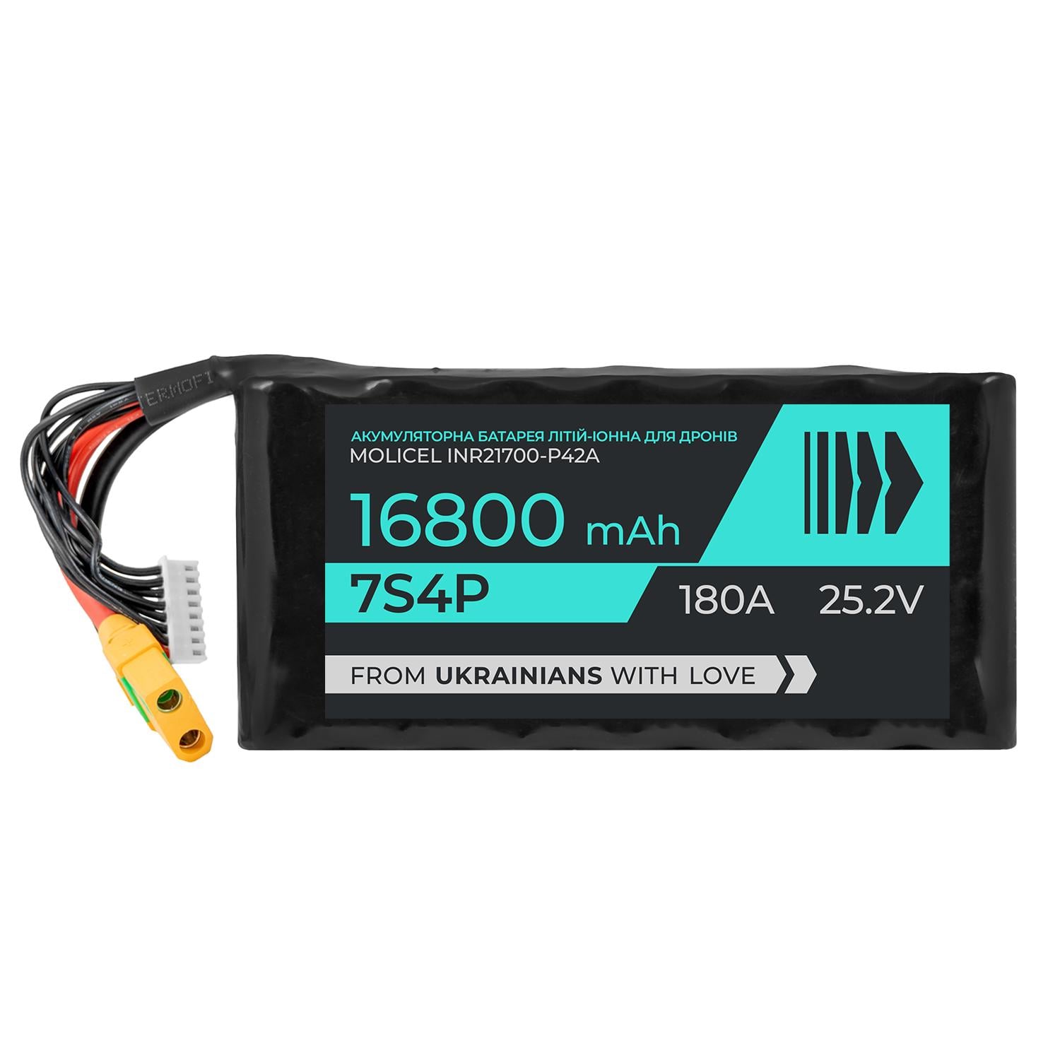 Аккумулятор для коптера BTRY 7s4p Molicel P42A 16800 mAh 25,2V 180А Аккумулятор для коптера BTRY 7s4p Molicel P42A 16800 mAh 25,2V 180А