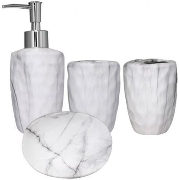 Набір аксесуарів для ванної кімнати керамічний SNT Мармур (MSN-888-06-022)