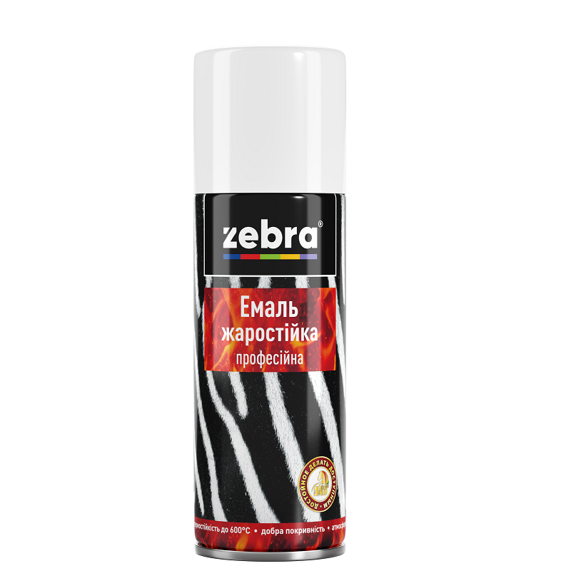 Эмаль аэрозольная термостойкая для металла ZEBRA Professional 90 400 мл Черный (3150871254)