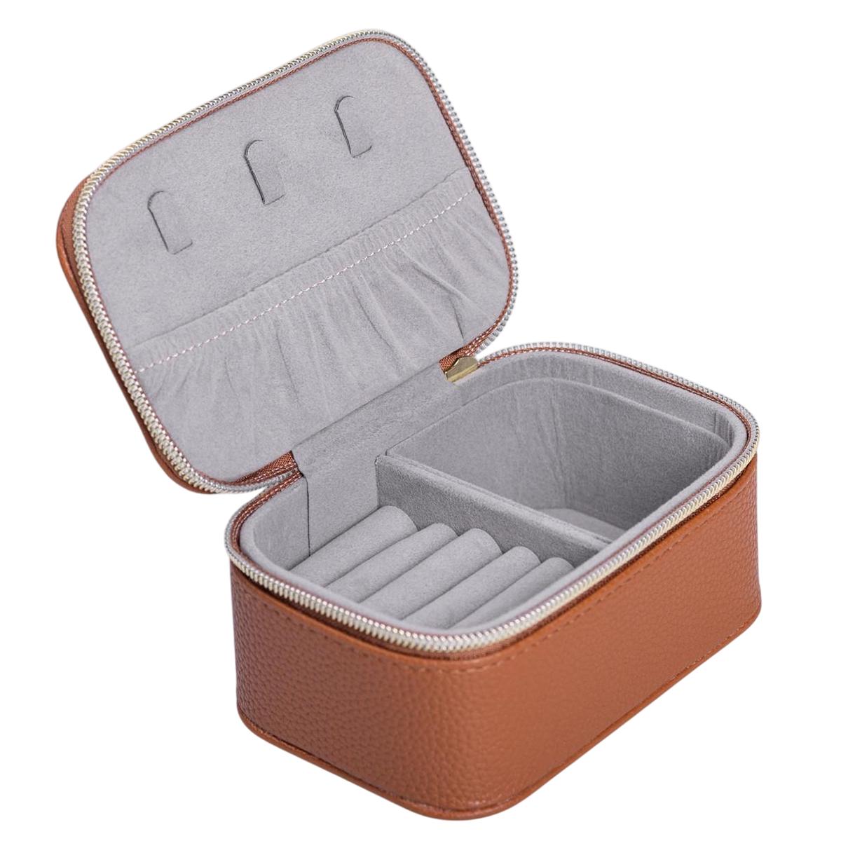 Шкатулка для украшений на молнии 13х9х6 см Терракотовый (HP-5-26BR)