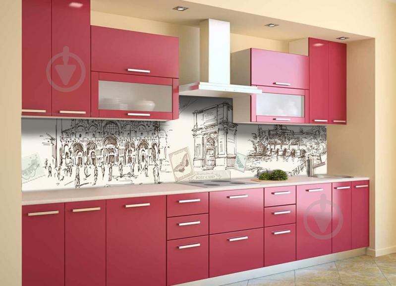 Скинали на кухню Zatarga «Ретро Город» 600х3000 мм виниловая 3Д наклейка кухонный фартук самоклеящаяся Z180792/2